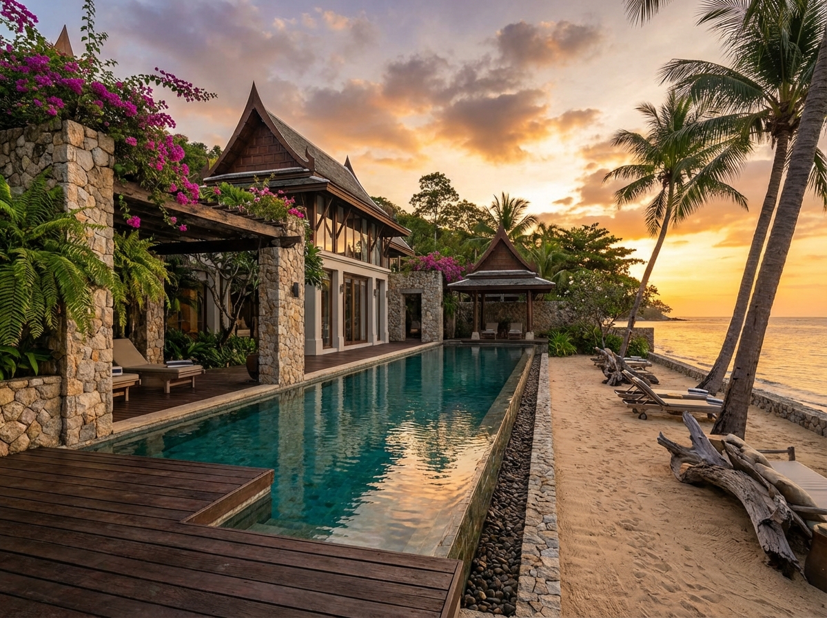 Kamala Beachfront Stone Villa