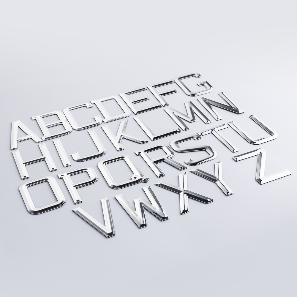 Embossed Chrome Letters